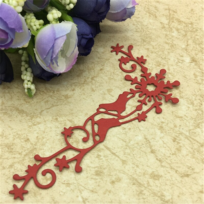 Vinter snöflinga skridskokort kantram metall skära stansar schabloner scrapbooking fotoalbum kort papper prägling hantverk diy