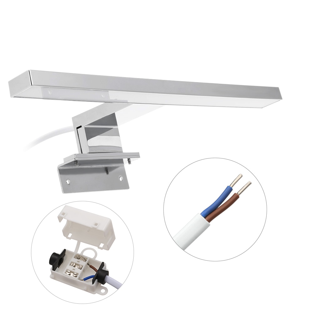 Led spejl lys badeværelse skab lys make-up spejl lys forfængelighed lys væglamper  ip44 neutral hvid produkt længde : 300mm
