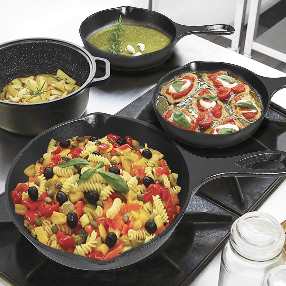 Gjutjärnspanna non-stick stekpanna kokgryta restaurang kock kokkärl stekpanna non-stick matlagning frukost