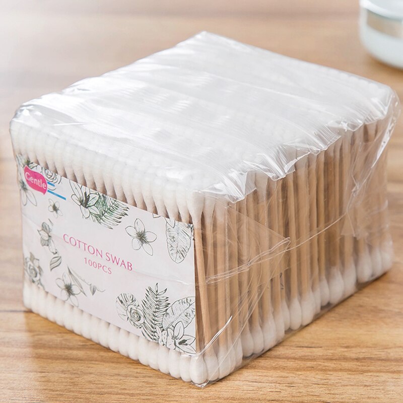 Multifunction 500pcs Cotton Swab Double Head Disposable Makeup Tool Wood Stick For Manicures Nose Ears Cleaning Health Care Tool: Default Title