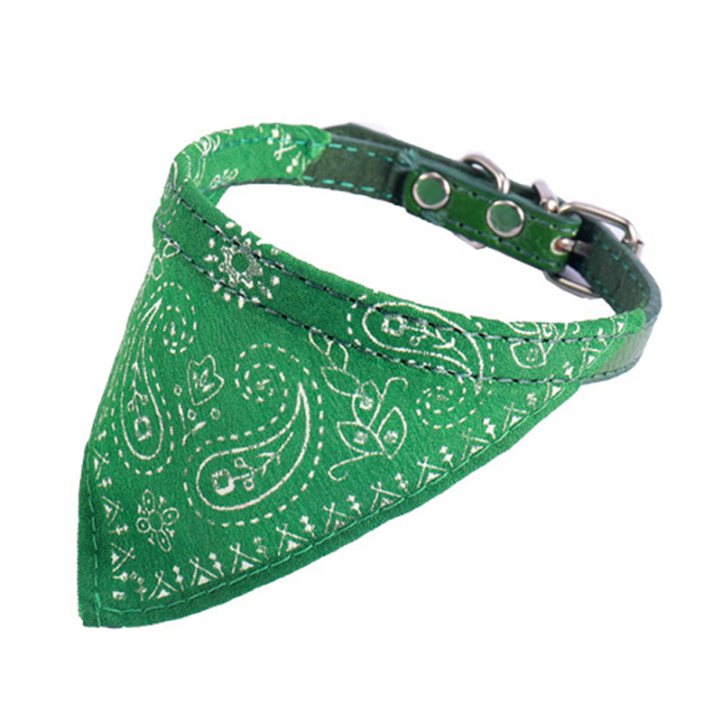 Bufanda ajustable de algodón PU para mascota, pañuelo para cachorro, gato, cuello, toalla para Saliva de perro, accesorios, 1 unidad: 4