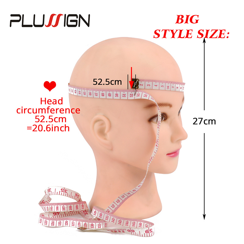 Bald Mannequin Head Beige Female Cosmetology For Wig Making Dummy Head 20.5" Wig Making Heads Black Women Skin