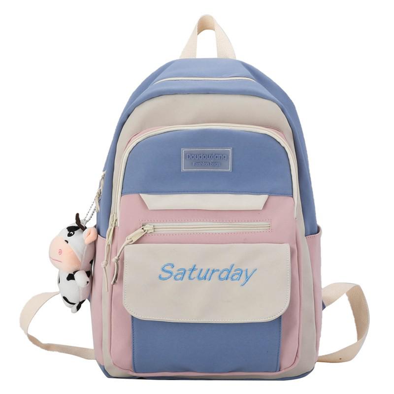 Mochila Escolar Kawaii para mujer, mochilas de estilo coreano para adolescentes, mochilas escolares para niñas y estudiantes: Blue