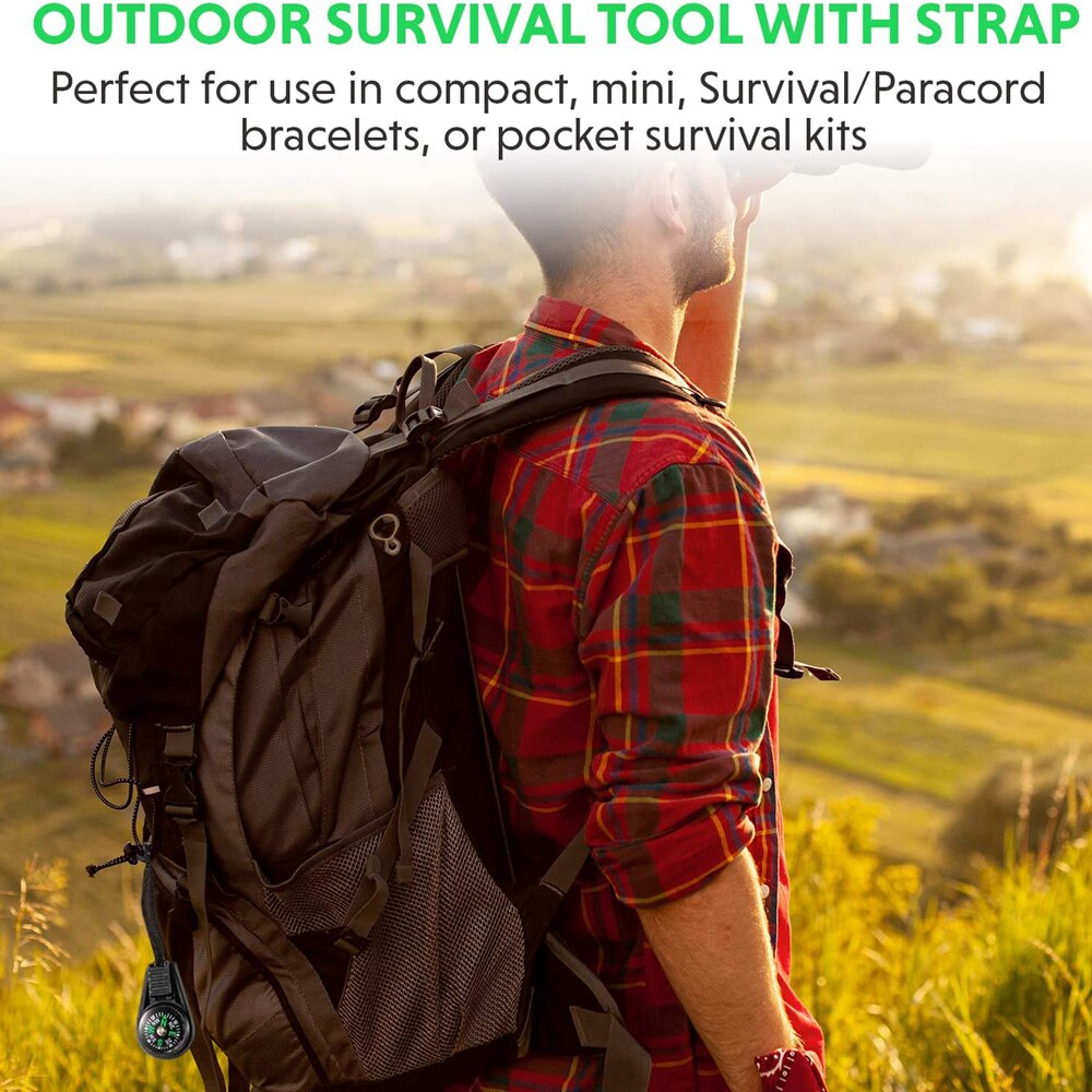 Mini Überleben Kompass draussen Camping Wandern Tasche Kompass Flüssigkeit Gefüllt Mini Kompass für Paracord Armbinde Halskette Schlüssel Kette