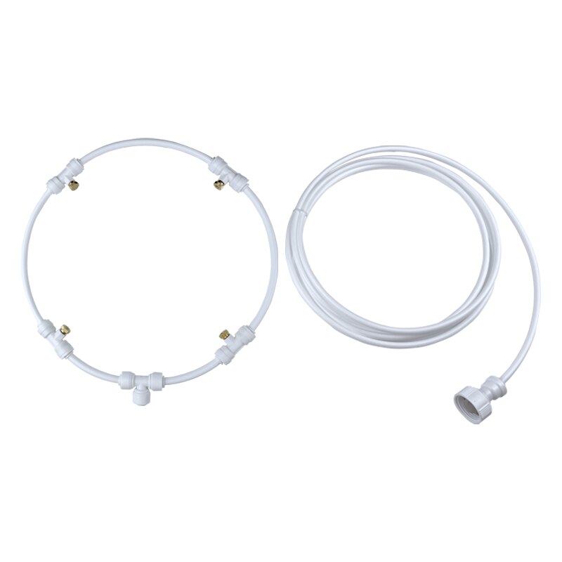 Kit d&#39;anneau de ventilateur de brume, pulvérisateur d&#39;eau pour jardin, extérieur, système de refroidissement de brouillard, Machine Portable, Patio, serre, anneau de ventilateur de refroidissement: White