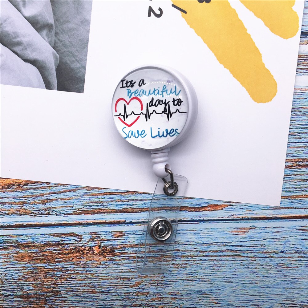 Pielęgniarka zwijany uchwyt na identyfikator kołowrotek imię i nazwisko/etui na dowód osobisty robić pielęgnacji i uczeń 24 cal przewód nylonowy: 1