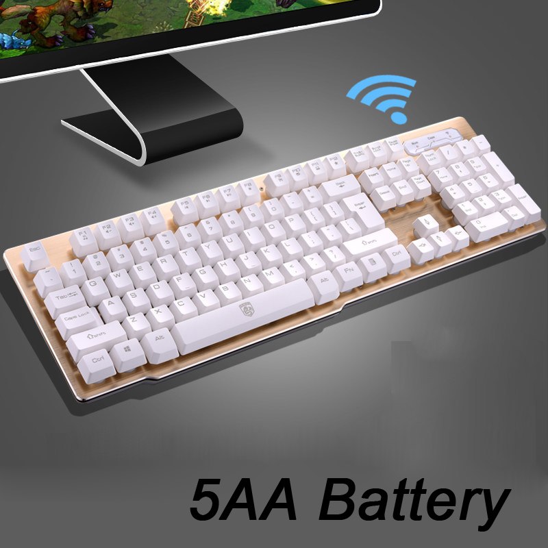 MK500 Wireless Keyboard Rechargeable Backlight Gaming Charging Backlight Wireless Keyboard Alloy Panel Suitable for Desktop