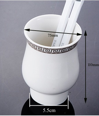 Jabonera de cerámica para baño, taza para cepillo de dientes blanco, soporte para escobilla de baño, dispensador de jabón líquido montado en la pared: Rojo