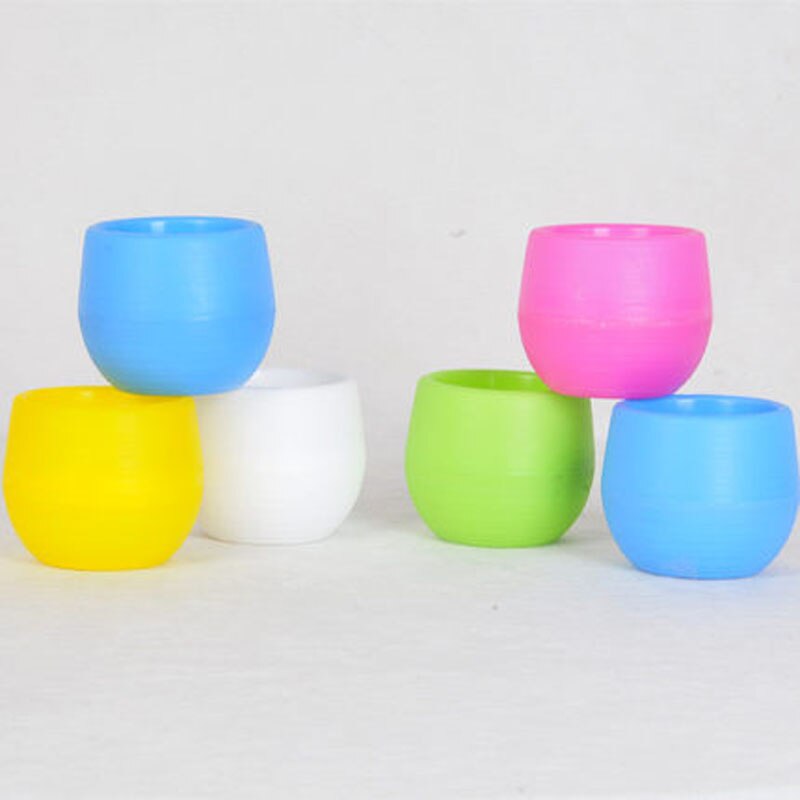 5pcs/lot 7*7cm Flower Pots Mini Flowerpot Garden Unbreakable Plastic Nursery Pots for Succulent plants
