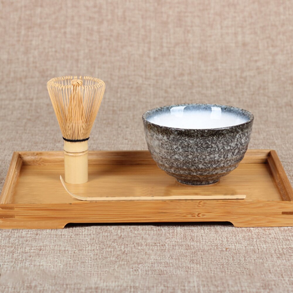 3 Pcs Matcha Tool Set Tea Whisk Tea Spoon Matcha Bowl Set Japanese Teaware Tea Art Tool 5 Styles: B