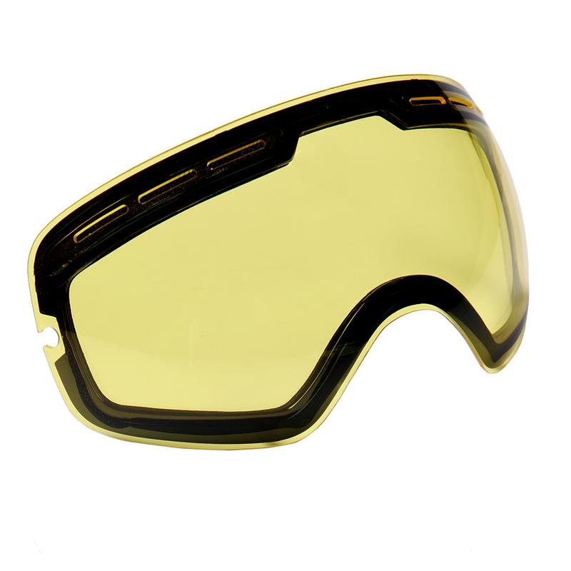 GOG-201 Lens Geel Opgeluisterd Magnetische Lens Voor Ski Goggles Anti-Fog UV400 Sferische Ski Bril Night Skiën Lens