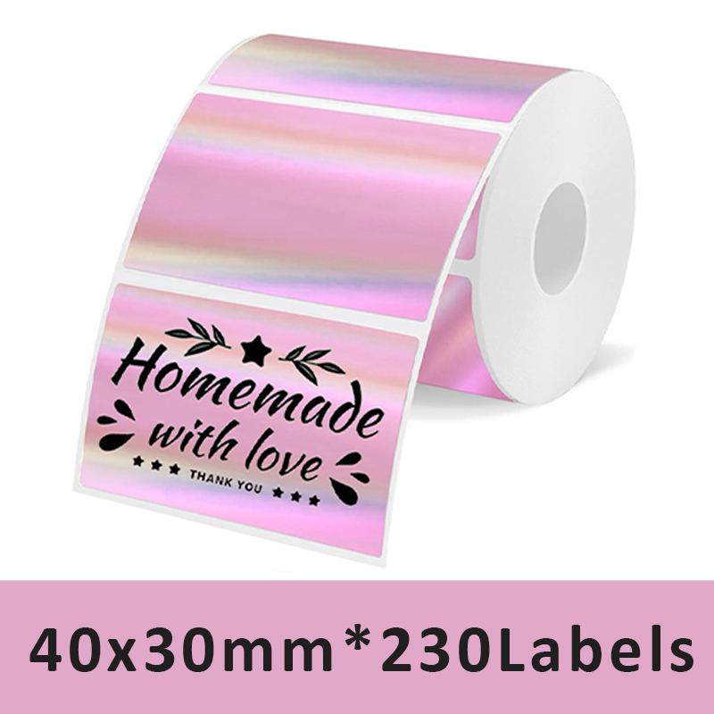 M110 Color Transparent Thermal Adhesive Label Roll,suit for phomemo M110/M200/M120/M220 E210 P50 DETONG P1