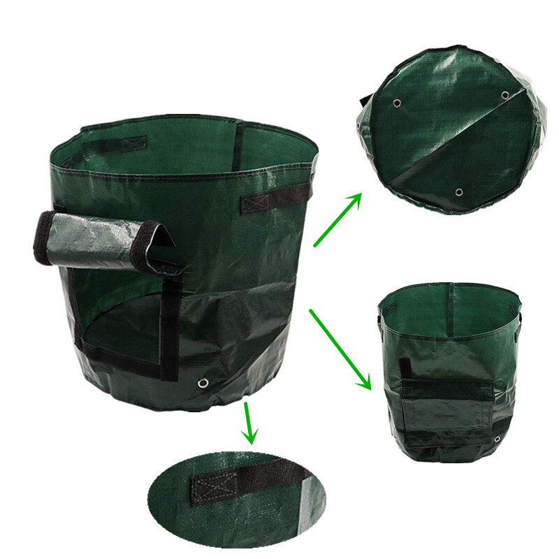 DIY Potato Grow Planter PE Doek Planten Container Bag Plantaardige tuinieren jardineria Dikker Tuin Pot Planten Grow Bag