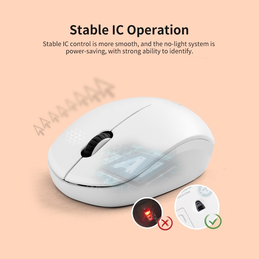 FD Wireless 1600DPI Keyboard &amp; Mouse Combo 2.4GHz Concave Button Set Smart Power-Saving Silent Clicks Slim Combo for Laptop