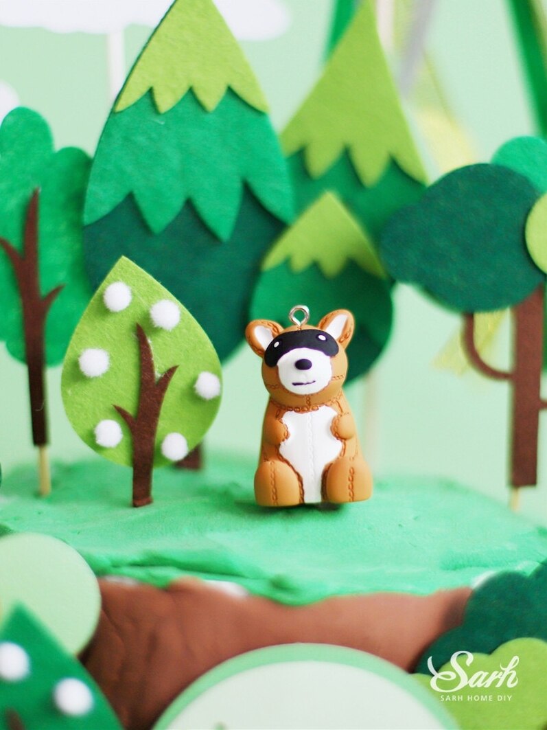 Décoration de gâteau en forme d&#39;animaux, 1 pièce, Safari, Jungle, animaux de la forêt sauvage, décoration de Cupcake, de fête d&#39;anniversaire