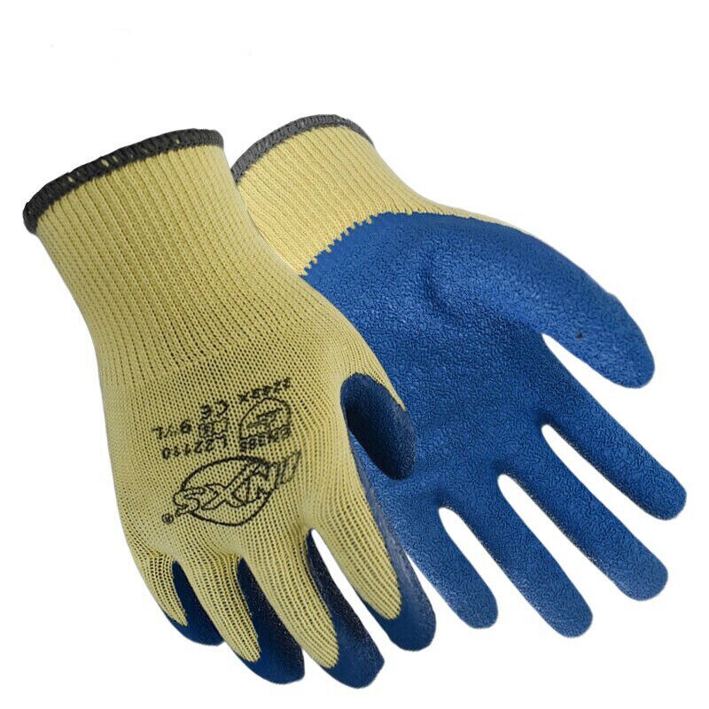 Dipped Latex Coated Palm Anti-Slip Wear-Resistant Knit Work Gloves for Construction Garden
