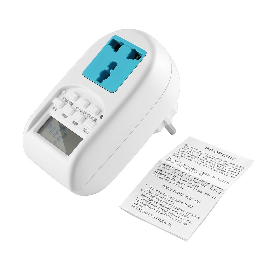 EU Plug Energy Saving Timer Programmable Electronic Timer Socket Digital Timer Household Appliances For Home Devices