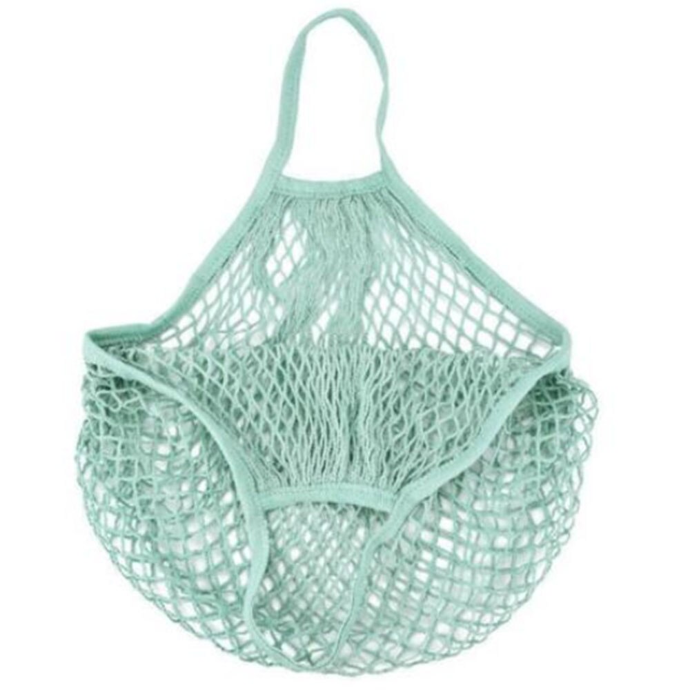 Mesh Boodschappentas Herbruikbare String Fruit Opslag Handtas Bakken Vrouwen Winkelen Mesh Netto Geweven Zak Winkel Kruidenier Draagtas: lightgreen
