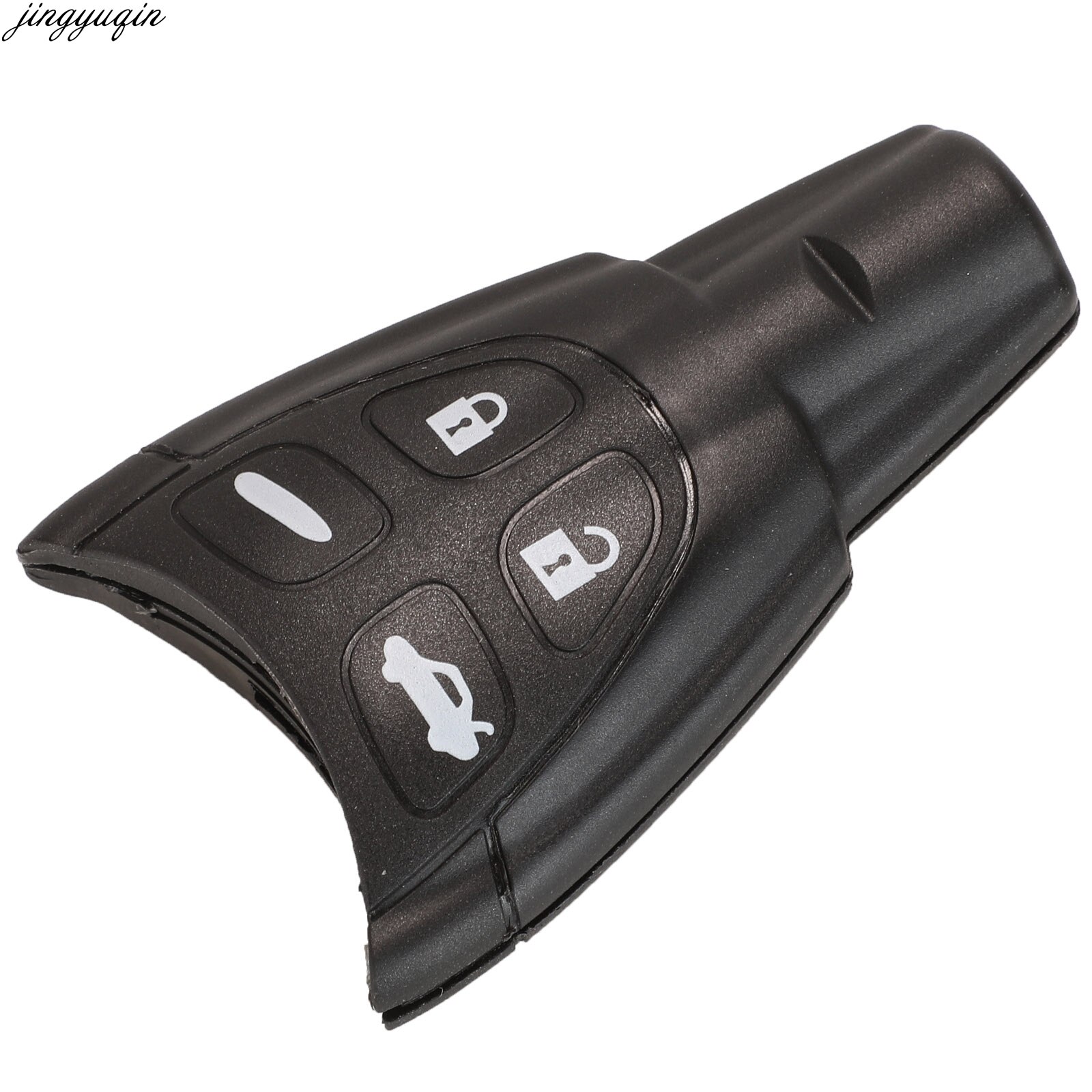 Guscio Chiave Vuoto Con 3 Pulsanti E Lama Grezza Per Saab 9-3 E 9-5 - Telecomodo Ricambio Nero