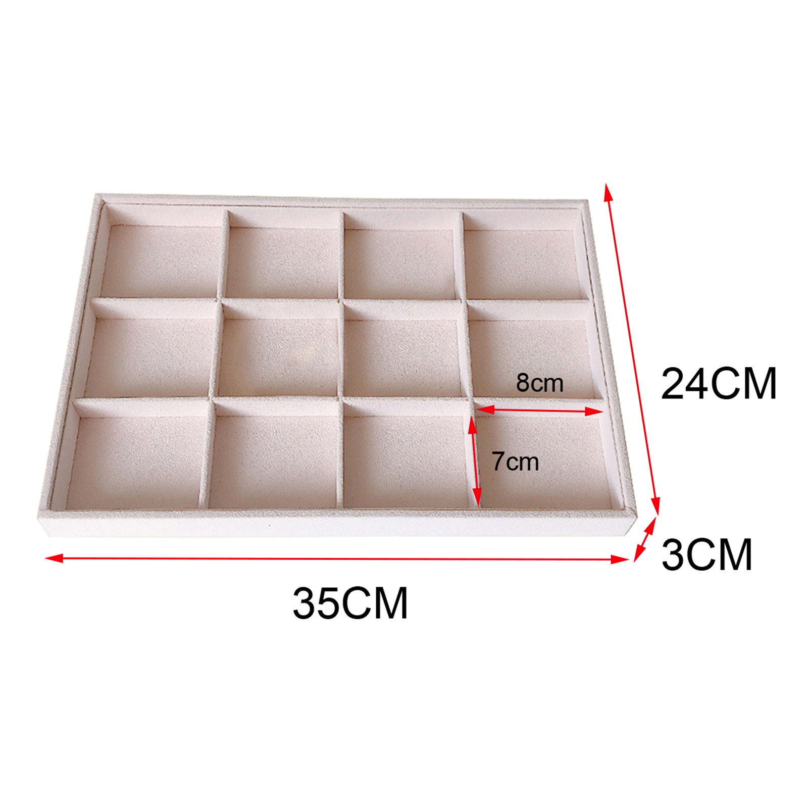 Stackable Jewelry Organizer Velvet Jewelry Display Tray Showcase for Knickknacks Necklace Earrings Rings Pendant Storage Box