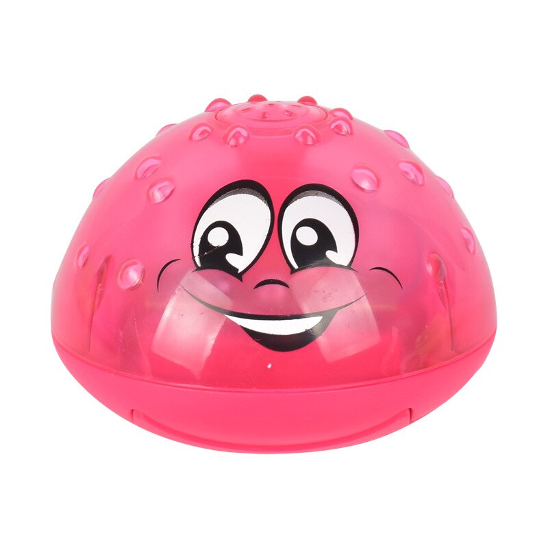 Baby Bath Toys Spray Water Shower Swim Pool Bathing Electric Whale Bath Ball with Light Music LED Light Toys for Kids: red no base