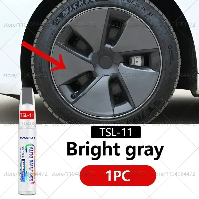 Für Tesla Modell 3Y S X Autorad Kratzer Reparaturstift Mattschwarz Dunkelgewehr Grau Silber Schwarz Mehrere Farben Lackreparaturstift: Silber