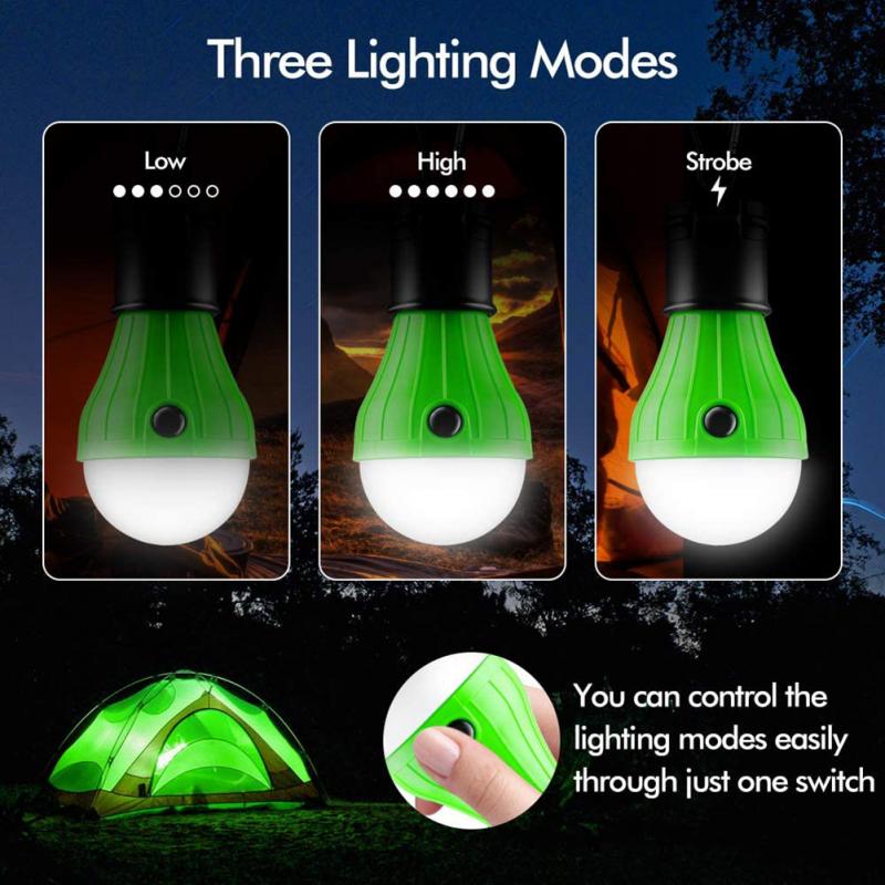 Draagbare Emergency Camping Tent Licht Waterdicht Outdoor Opknoping Sos Lanters Lamp Vissen Lantaarn Wandelen Spaarlamp