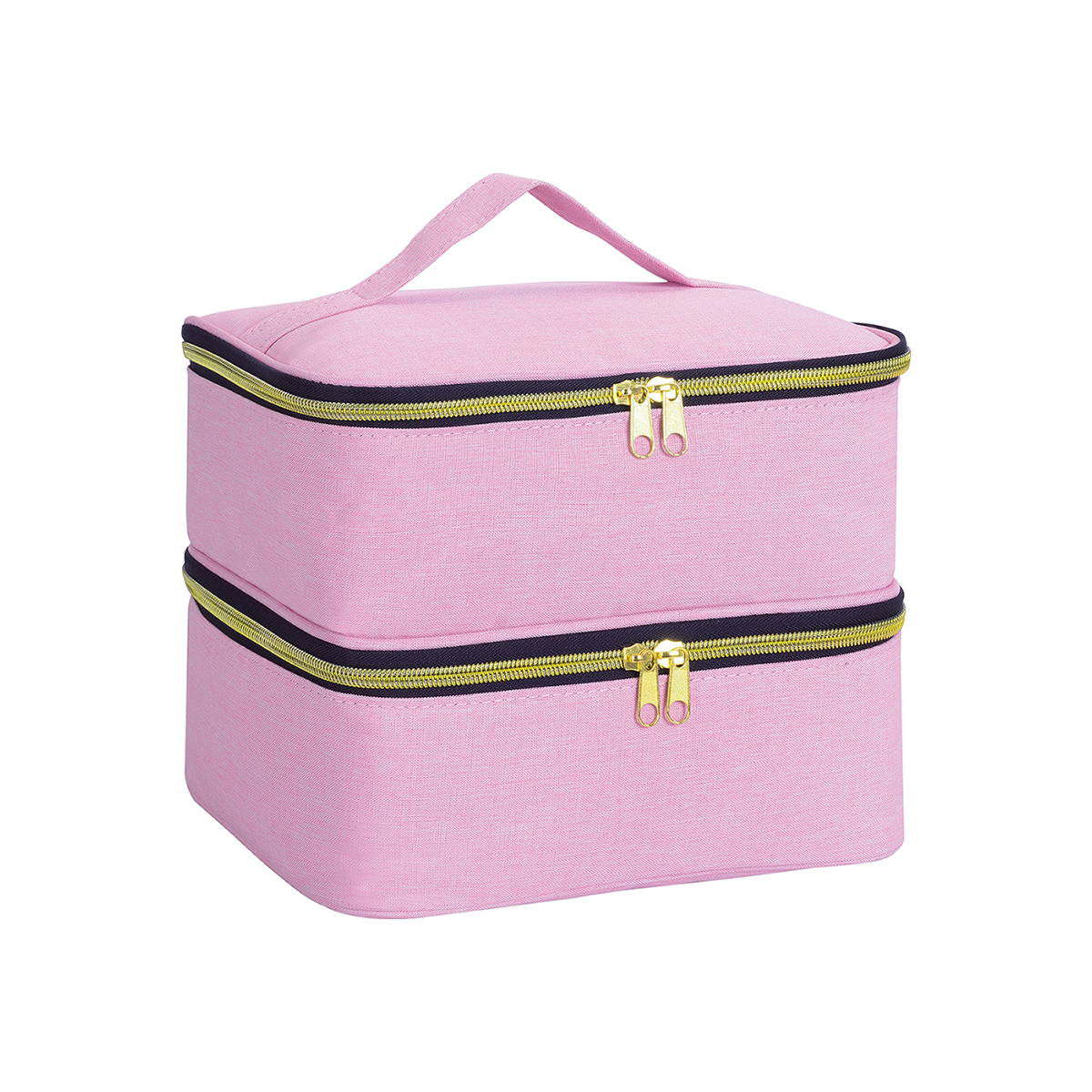 Nail Polish Organizer Handheld Double Layer CosmeticOrganizer Tote Bag For Girls And Women Nail Art, EssentialOil, Cosmetic Set: Lavender
