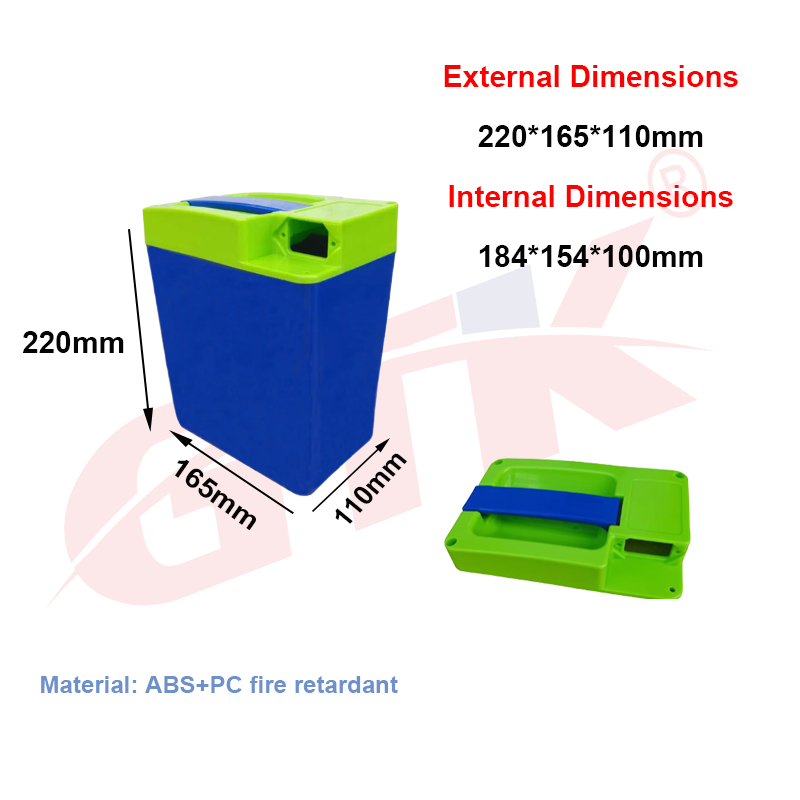 Gtk 12v/24v/48v/60v/72v batterijhouder, waterdicht plastic, geschikt voor lithium-ion/lifepo 4 batterijen, opbergdoos voor 18650/21700/32700 batterijen: Geel