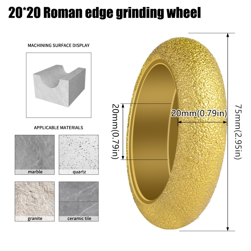 Diamentowe tarcze szlifierskie rzymski koło 100/125mm - lutowane tarcze robić profilowania krawędzi kamienia robić marmuru i płytek | Narzędzia robić rowkowania i szlifowania: 31MM