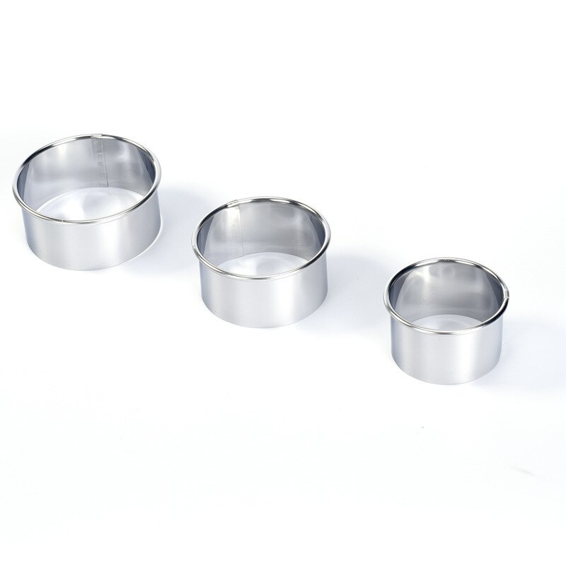 3Pcs Simple And Easy To Use Stainless Steel Mold Dumpling Making Tool Pressing dumpling Wrapper And Cutting Dumpling Wrapper: Round edge
