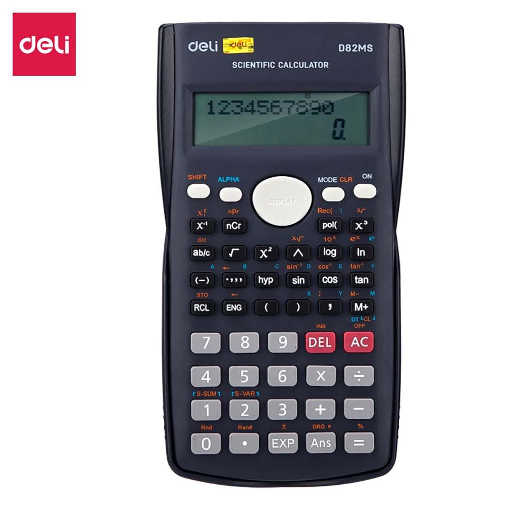 Deli 82MS Scientific Calculator school use 240 Function Engineer calculators student 10+2 Digits school supplies