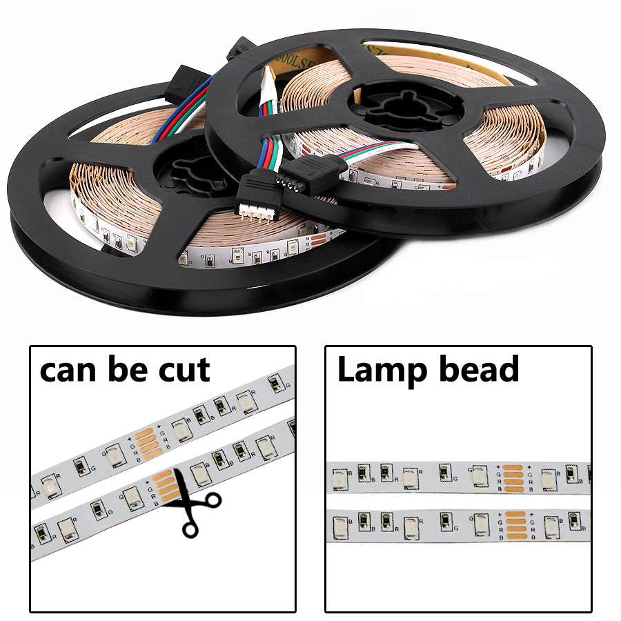 5V LED Strip USB 5V TV backlight 2835 50cm - 5 m 5V Led Light Strip RGB With IR control For Desktop PC Lamp Tape Diode Ribbon