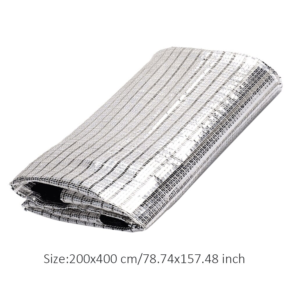 Sun Shade Cloth Aluminum Foil Shading Net Sun Reflect Shading Net UV Resistant 75% Shade Cloth for Garden Patio Flower Plant