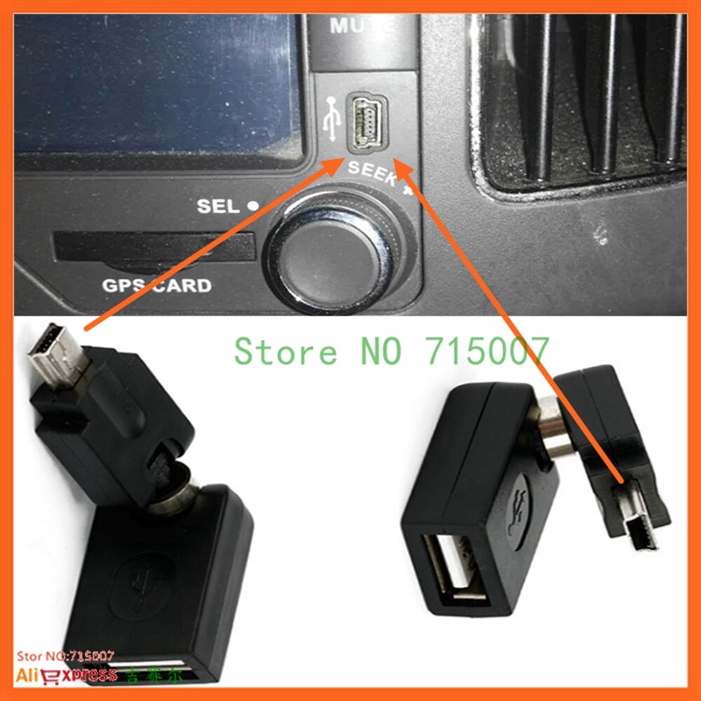 MINI y MICRO USB 2,0 macho a USB hembra, adaptador de cable de extensión de ángulo de rotación de 360 grados,