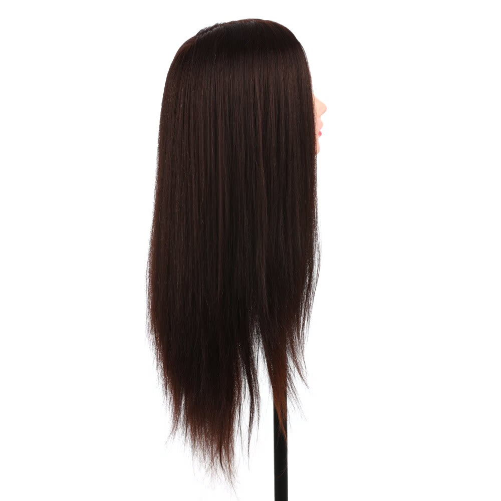 Hairdressing Dummy Head Salon Head + Hair Clamp Holder For Hair Practice Long Hair Training Head Practice Salon