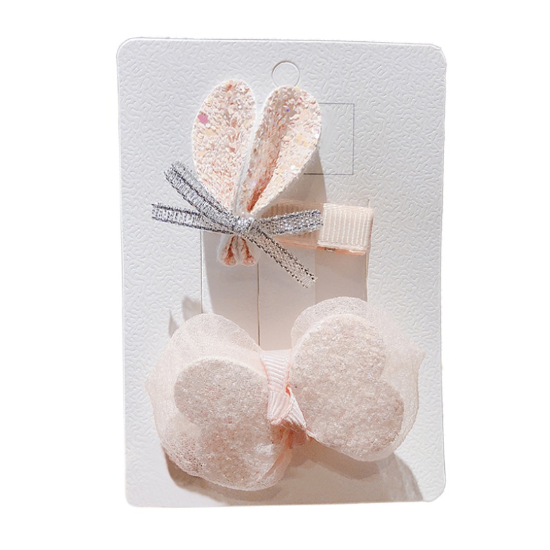 Hair Pin 2 Pcs Cloth Baby Girls Bow Headdress Cute Hair Pin Bangs Baby Side Clip Hair Accessories: Default Title