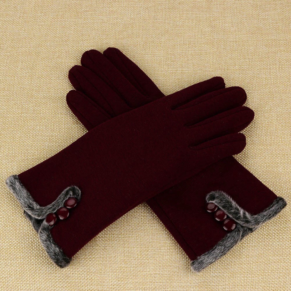 Women Lady Cashmere Keep Warm Driving Full Finger Gloves Screen Glove Winter Gloves Autumn Warm Gloves #
