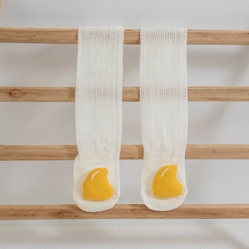 1 paar 0-3Y Sommer Über Knie Baby Socken Bein Wärmer Gittergewebe Atmungs Neugeborenen Baby Moskito Socken Karikatur Obst Mädchen Baby strümpfe: 05 Mango / 0-1T