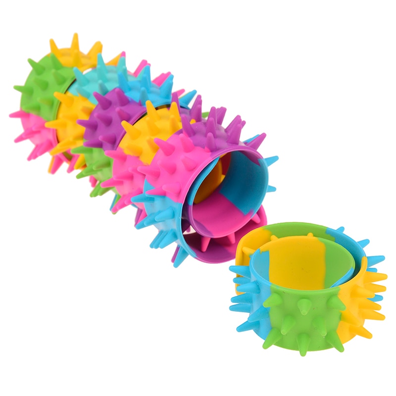 Classic Toy Antistress For Children Autism Spiky Slap Bracelet Silicone Spike Fidget Bracelets Office School Classroom Sensory