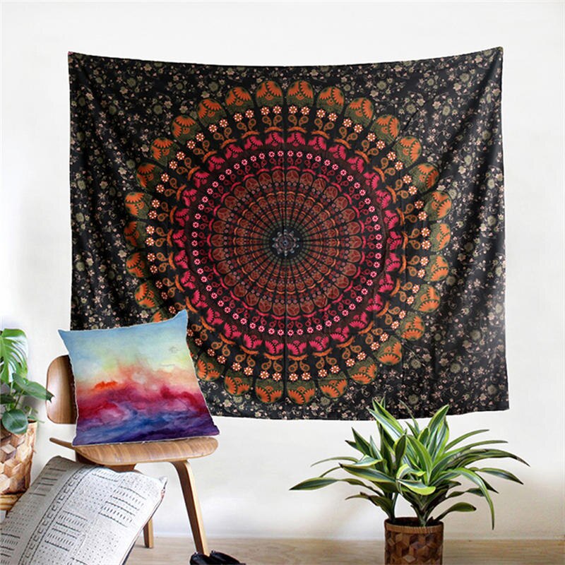 Indisk hippie bohemia gobeläng gobeläng 200cm indisk mikrofiber lakan mjuk vägg matta: Gobeläng 002 / 130 cm x 150cm