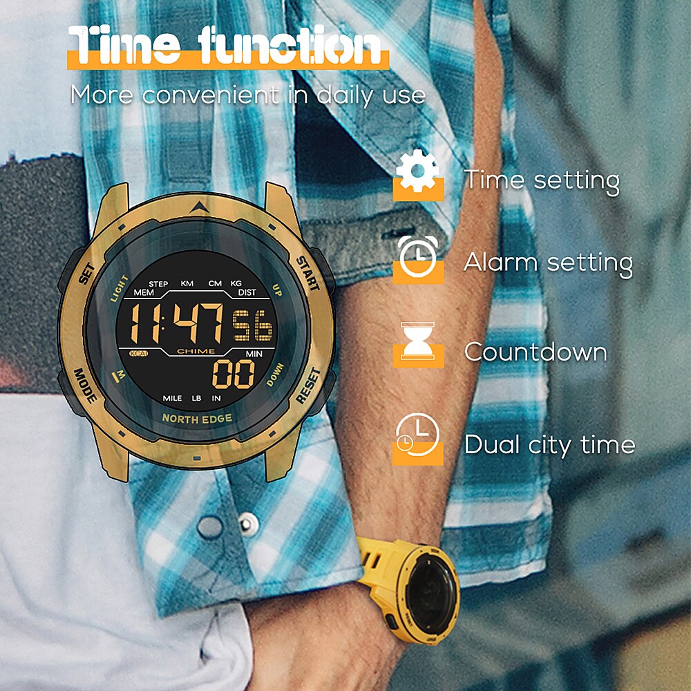 Orologio Digitale Uomo Sportivo Militare: Grande Display LED, Sveglia, Cronometro E Impermeabile - Regalo Resistente E Stiloso