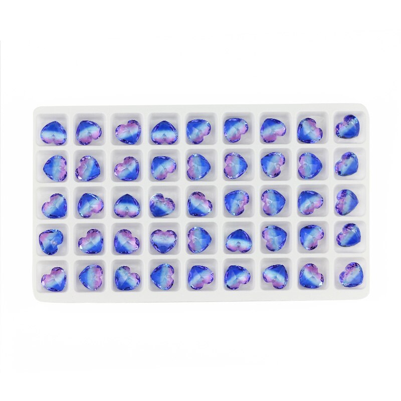 10mm hartvormige hangers met puntige strass-steentjes van glas en kristal, losse kralen voor oorbellen, trouwjurken en kleding