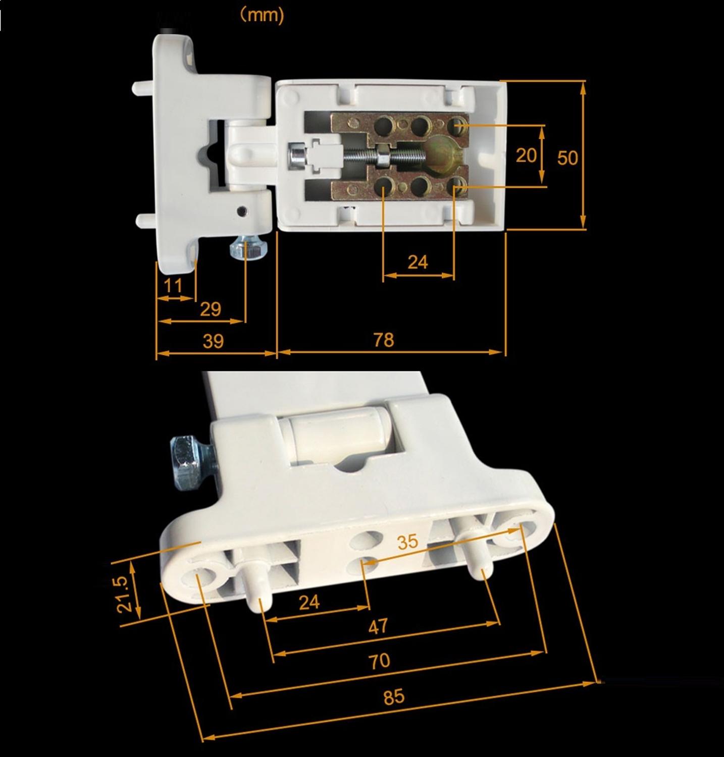 2Pcs/Lot Heavy Flag Type Hinge For UPVC Casement Window Door White Plastic Steel Composite Framed Glass Door: DFD-HY60