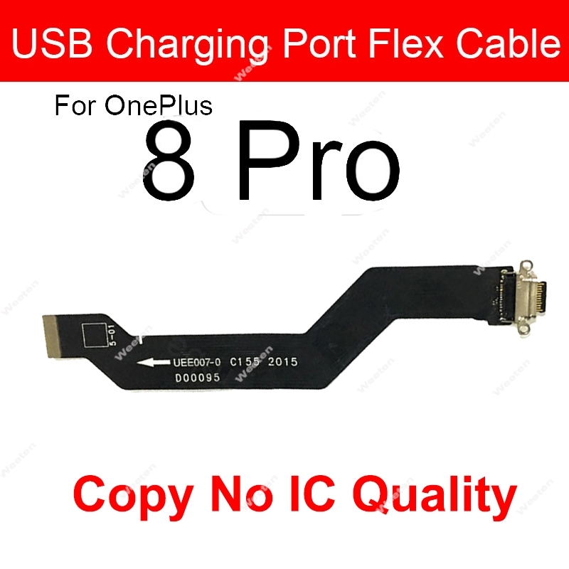 Kabel USB Chargring Flex dla Oneplus 1 + 1 2X3 3T 5 5T 6 6T 7 78 8T pro złącze portu USB ładowarka wymiana kabla Flex naprawa: Przezroczysty
