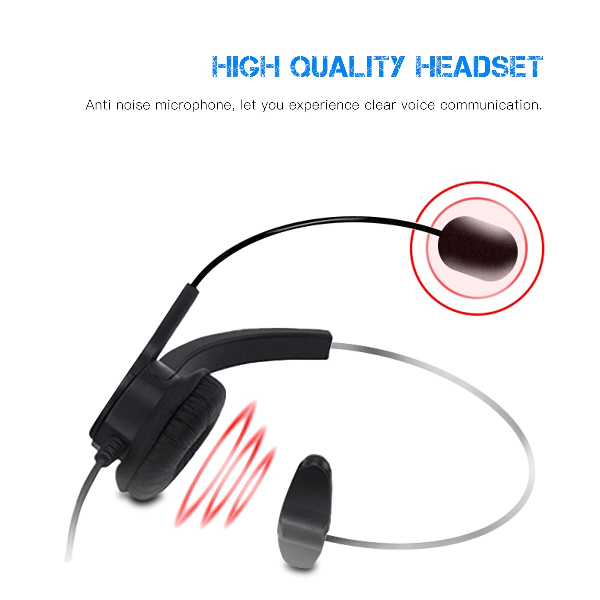 Call center telefon dialpad telefon med ledning med støjreducerende mono headset klar voice caller id genopkald