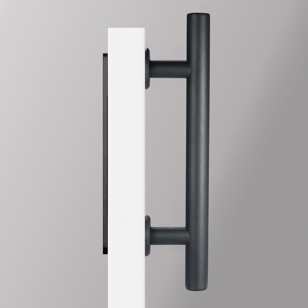 12" Sliding Barn Door Handle Heavy Duty Pull and Flush Door Handle Hardware Set Recessed Pull Adapter door thickness 35MM-45MM