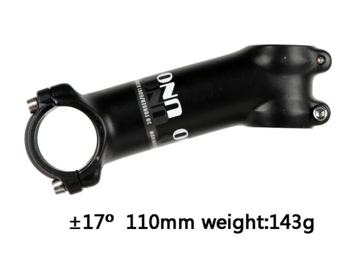 UNO Bike Stem Ultralight Mountain MTB Bicycle Stems Alloy Aluminum Stem 60/70/80/90/100/110/120/130mm: 17 degrees 110mm