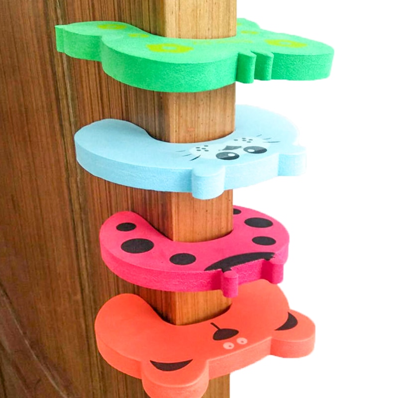 5Pcs Eva Baby Veiligheid Deur Clip Deur Stop Stopper Guard Baby Veiligheid Protector Baby Anti-Snuifje Deur Plug deurklink Crash Pad