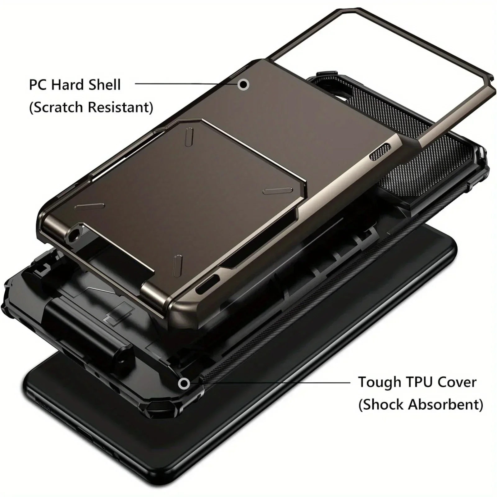 Card Case for Moto G 5G Case Wallet Cover 4-Card Credit Card Holder ID Slot Hard Shell Rugged Armor Case for Moto G 5G
